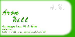 aron will business card